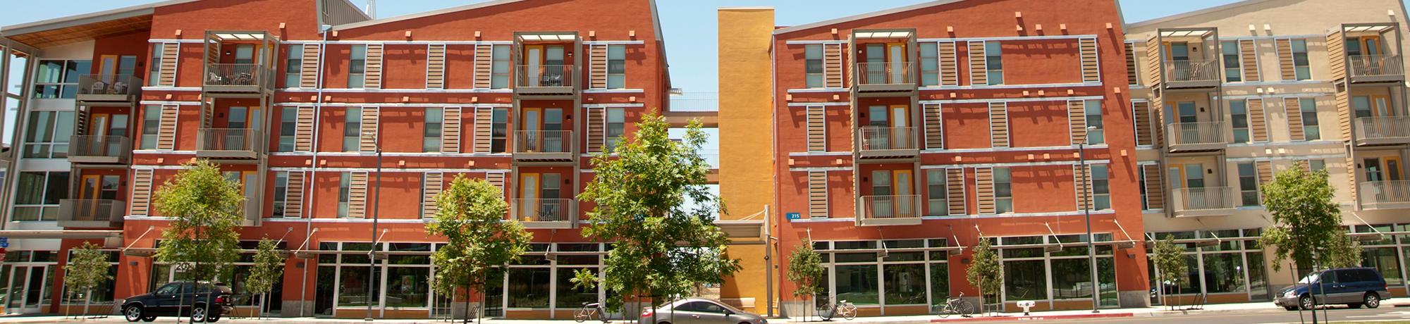 buildings on the uc davis west village development